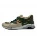 NEW BALANCE (ニューバランス) スニーカー グリーン×ベージュ サイズ:UK7 1/2：12000円