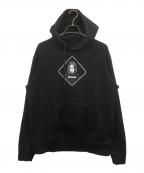 X-GIRL×F.C.Real Bristolエックスガール×エフシーレアルブリストル）の古着「SUPPORTER SWEAT HOODIE」｜ブラック