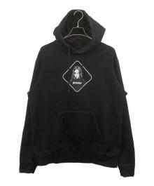 X-GIRL×F.C.Real Bristol（エックスガール×エフシーレアルブリストル）の古着「SUPPORTER SWEAT HOODIE」｜ブラック