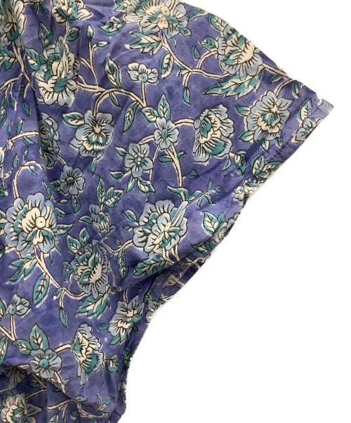 saruche（サルーチェ）saruche (サルーチェ) 半袖ワンピース ブルー×ホワイト サイズ:−の古着・服飾アイテム