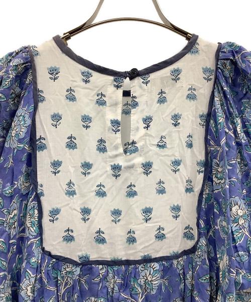 saruche（サルーチェ）saruche (サルーチェ) 半袖ワンピース ブルー×ホワイト サイズ:−の古着・服飾アイテム