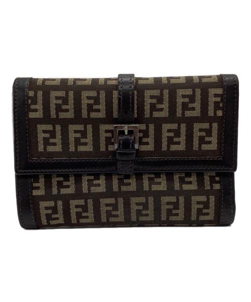 FENDI（フェンディ）FENDI (フェンディ) 3つ折り財布 ブラウンの古着・服飾アイテム