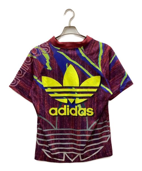 adidas（アディダス）adidas (アディダス) ゲームシャツ レッド×ブルー サイズ:M−Lの古着・服飾アイテム