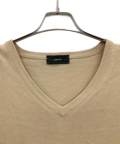 Zanone（ザノーネ）Zanone (ザノーネ) 薄手ニット ベージュ サイズ:50の古着・服飾アイテム