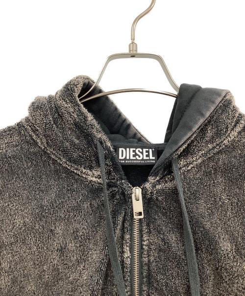 DIESEL（ディーゼル）DIESEL (ディーゼル) ジップパーカー ブラック サイズ:XXLの古着・服飾アイテム