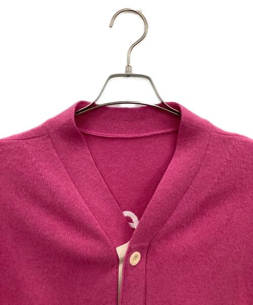 sacai（サカイ）sacai (サカイ) MADSAKI (マドサキ) ニットカーディガン ピンク サイズ:2の古着・服飾アイテム