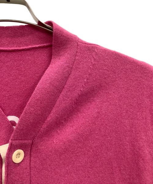 sacai（サカイ）sacai (サカイ) MADSAKI (マドサキ) ニットカーディガン ピンク サイズ:2の古着・服飾アイテム