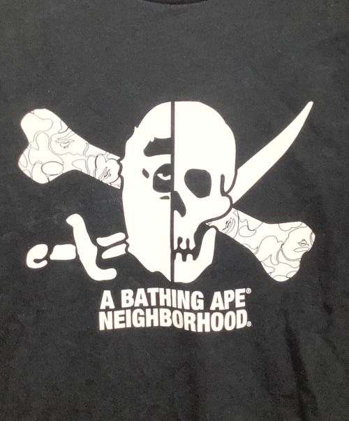 A BATHING APE（アベイシングエイプ）A BATHING APE (アベイシングエイプ) NEIGHBORHOOD (ネイバーフッド) 半袖カットソー ブラック サイズ:Mの古着・服飾アイテム