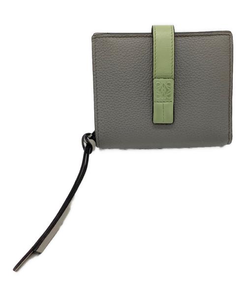 LOEWE（ロエベ）LOEWE (ロエベ) 2つ折り財布 グレー×グリーンの古着・服飾アイテム