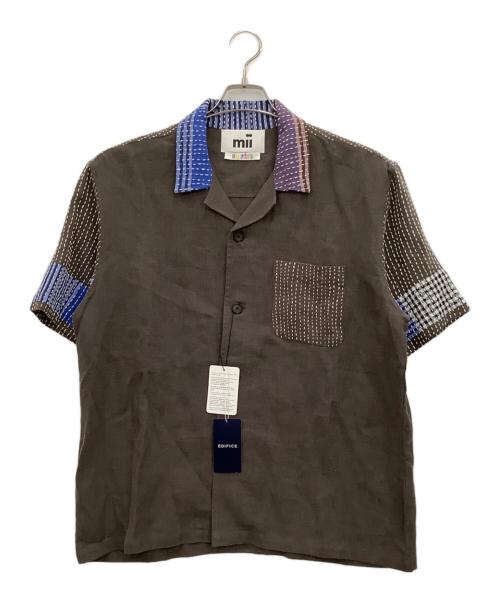 mii（ミー）mii (ミー) EDIFICE (エディフィス) 半袖シャツ ブラウン サイズ:Lの古着・服飾アイテム