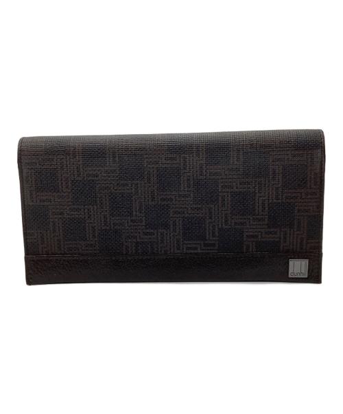 dunhill（ダンヒル）dunhill (ダンヒル) 長財布 ブラウン×ブラックの古着・服飾アイテム