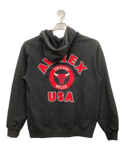 AVIREX（アヴィレックス）AVIREX (アヴィレックス) プルオーバーパーカー ブラック サイズ:Mの古着・服飾アイテム