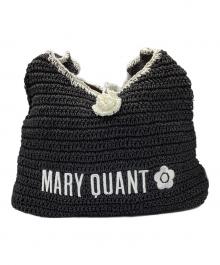 Lily Brown×MARY QUANT（リリーブラウン×マリークヮント）の古着「ペーパーフリルラウンドバッグ」｜ブラック×ホワイト