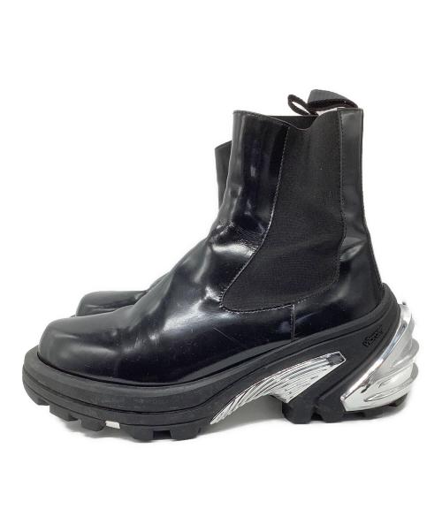 1017 ALYX 9SM（テンセブンティーン アリクス ナインエスエム）1017 ALYX 9SM (テンセブンティーン アリクス ナインエスエム) LEATHER CHELSEA BOOTS ブラック×シルバー サイズ:42の古着・服飾アイテム