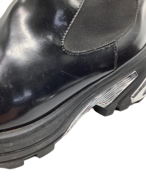 1017 ALYX 9SM（テンセブンティーン アリクス ナインエスエム）1017 ALYX 9SM (テンセブンティーン アリクス ナインエスエム) LEATHER CHELSEA BOOTS ブラック×シルバー サイズ:42の古着・服飾アイテム