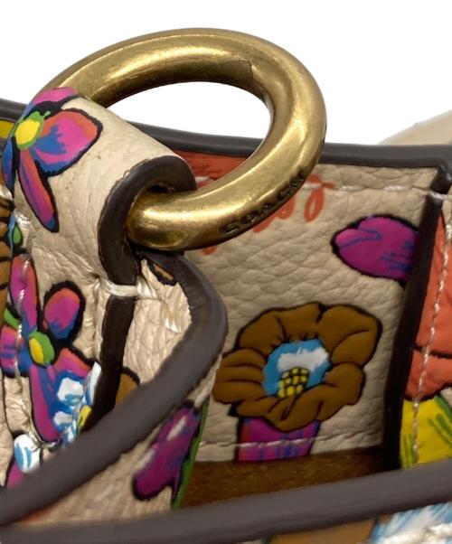 COACH（コーチ）COACH (コーチ) 2WAYバッグ ベージュ×レッドの古着・服飾アイテム