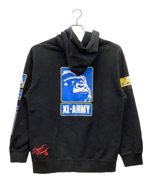 X-LARGE（エクストララージ）X-LARGE (エクストララージ) プルオーバーパーカー ブラック サイズ:XLの古着・服飾アイテム