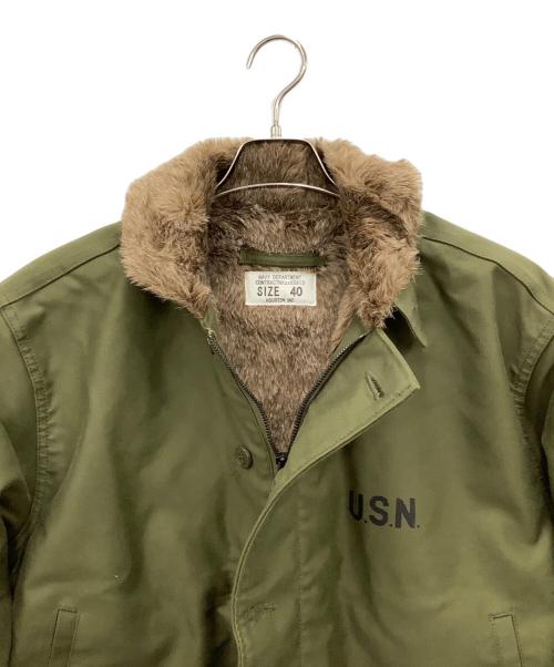 HOUSTON（ヒューストン）HOUSTON (ヒューストン) N-1デッキジャケット オリーブ サイズ:40の古着・服飾アイテム