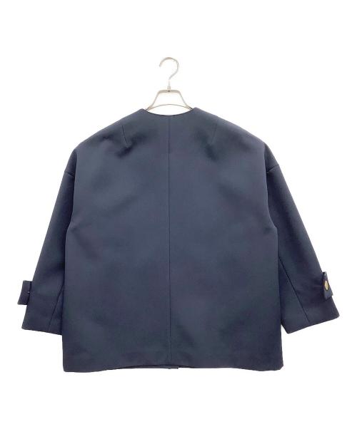 CADUNE（カデュネ）CADUNE (カデュネ) ノーカラートレンチ ネイビー サイズ:36の古着・服飾アイテム