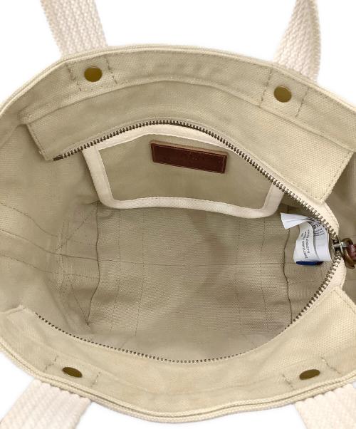 POLO RALPH LAUREN（ポロ・ラルフローレン）POLO RALPH LAUREN (ポロ・ラルフローレン) キャンバストートバッグ ベージュの古着・服飾アイテム