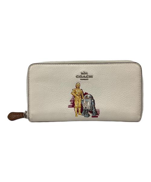 COACH（コーチ）COACH (コーチ) STAR WARS (スターウォーズ) ラウンドファスナー財布 ベージュの古着・服飾アイテム