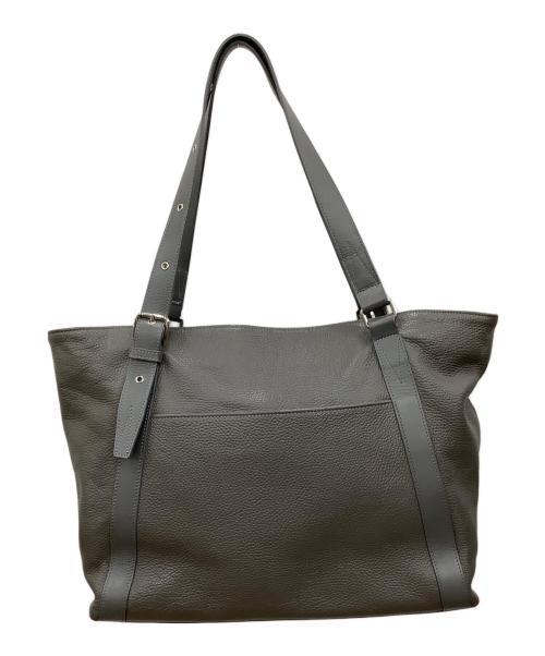 EPOCA UOMO（エポカ ウォモ）EPOCA UOMO (エポカ ウォモ) シュリンクレザートートバッグ グレーの古着・服飾アイテム