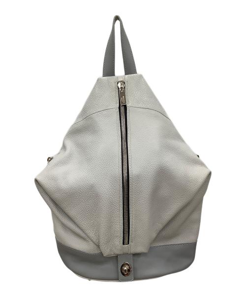 EPOCA UOMO（エポカ ウォモ）EPOCA UOMO (エポカ ウォモ) レザーリュック グレーの古着・服飾アイテム