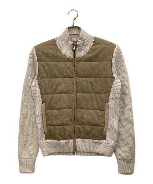 GRAN SASSO（グランサッソ）GRAN SASSO (グランサッソ) ニットジャケット ベージュ サイズ:44の古着・服飾アイテム