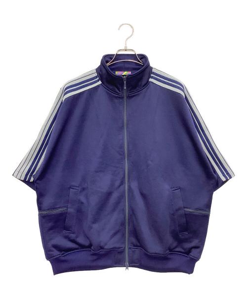 is-ness（イズネス）is-ness (イズネス) SHORT SLEEVE TRACK JACKET ネイビー サイズ:Lの古着・服飾アイテム