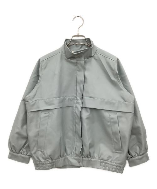 S/ile（シール）S/ile (シール) フェイクレザーブルゾン グレー サイズ:表記無しの古着・服飾アイテム