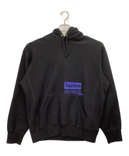SUPREME（シュプリーム）Supreme (シュプリーム) JUNYA WATANABE COMME des GARCONS (ジュンヤワタナベ コムデギャルソン) プルオーバーパーカー ブラック サイズ:Mの古着・服飾アイテム