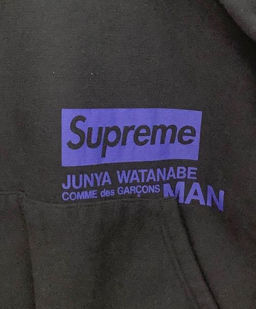 SUPREME（シュプリーム）Supreme (シュプリーム) JUNYA WATANABE COMME des GARCONS (ジュンヤワタナベ コムデギャルソン) プルオーバーパーカー ブラック サイズ:Mの古着・服飾アイテム