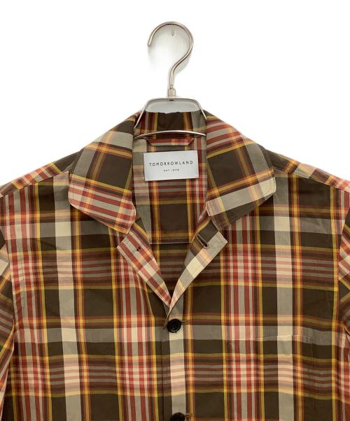 TOMORROW LAND（トゥモローランド）TOMORROW LAND (トゥモローランド) クレープコットン コックジャケット ブラウン サイズ:Sの古着・服飾アイテム