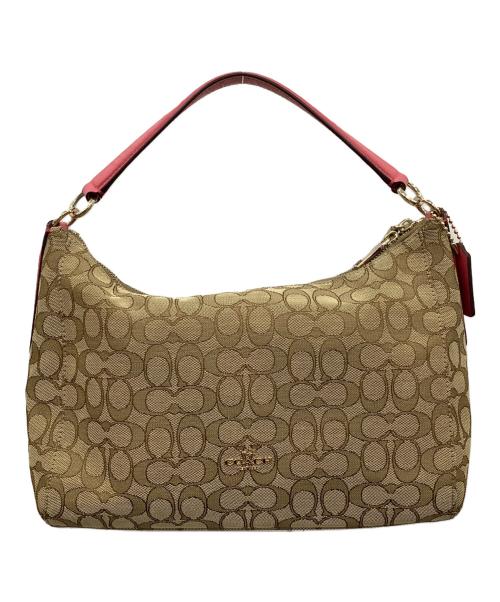 COACH（コーチ）COACH (コーチ) ショルダーバッグ ベージュ×ピンクの古着・服飾アイテム