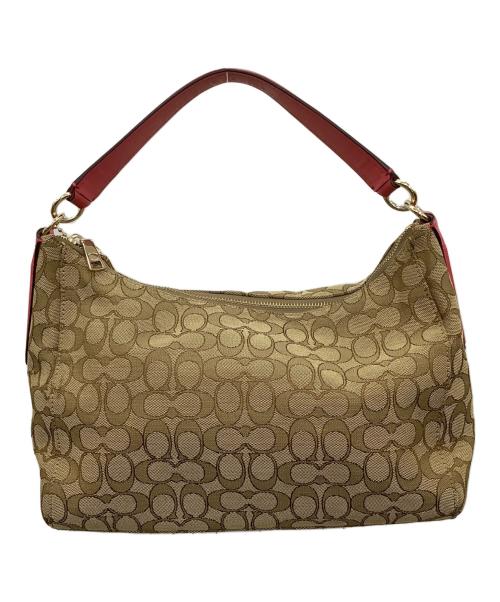 COACH（コーチ）COACH (コーチ) ショルダーバッグ ベージュ×ピンクの古着・服飾アイテム