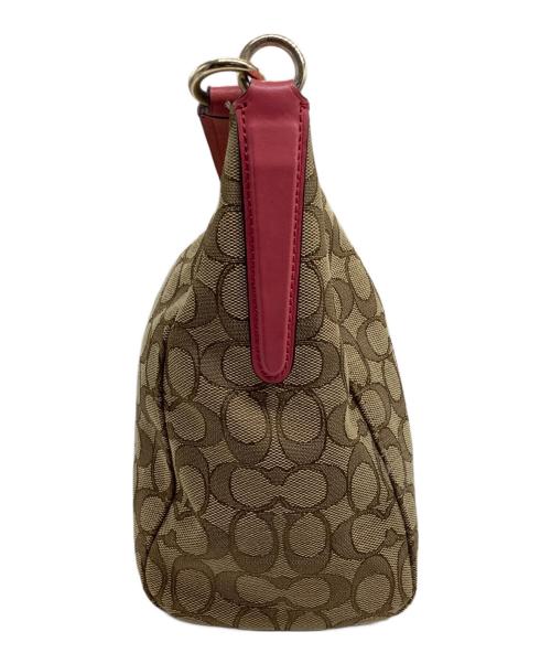 COACH（コーチ）COACH (コーチ) ショルダーバッグ ベージュ×ピンクの古着・服飾アイテム