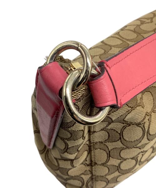 COACH（コーチ）COACH (コーチ) ショルダーバッグ ベージュ×ピンクの古着・服飾アイテム