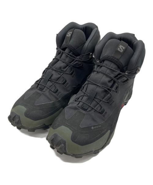 SALOMON（サロモン）SALOMON (サロモン) トレッキングシューズ ブラック×カーキ サイズ:25.5㎝の古着・服飾アイテム