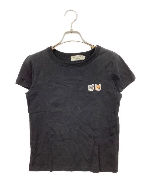 maison kitsune（メゾンキツネ）maison kitsune (メゾンキツネ) 半袖Tシャツ ブラック サイズ:XSの古着・服飾アイテム
