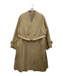 ssstein（シュタイン）の古着「OVERSIZED LINEAR NO COLLAR COAT」｜カーキ