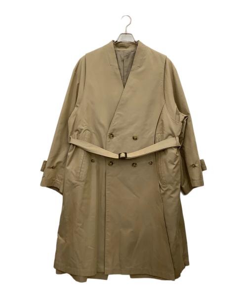 ssstein（シュタイン）ssstein (シュタイン) OVERSIZED LINEAR NO COLLAR COAT カーキ サイズ:Sの古着・服飾アイテム