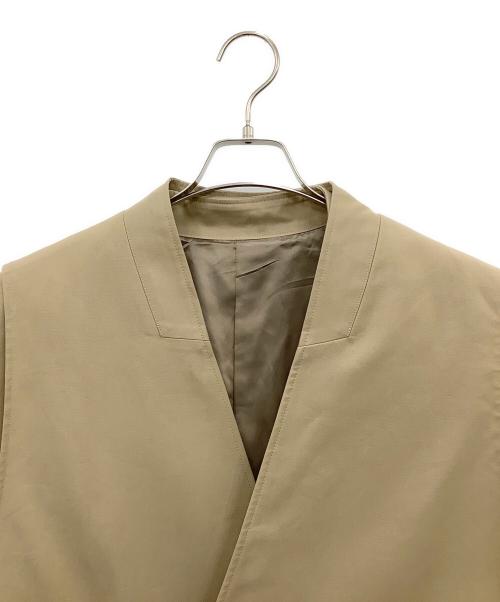 ssstein（シュタイン）ssstein (シュタイン) OVERSIZED LINEAR NO COLLAR COAT カーキ サイズ:Sの古着・服飾アイテム