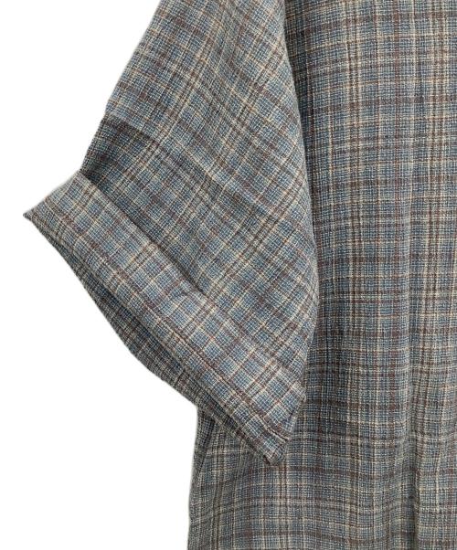 Patagonia（パタゴニア）Patagonia (パタゴニア) 半袖シャツ ブルー×ブラウン サイズ:Mの古着・服飾アイテム