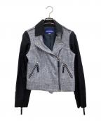 BURBERRY BLUE LABELバーバリー ブルー レーベル）の古着「ダブルライダースジャケット」｜ネイビー