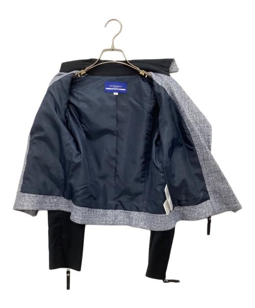 BURBERRY BLUE LABEL（バーバリー ブルー レーベル）BURBERRY BLUE LABEL (バーバリー ブルー レーベル) ダブルライダースジャケット ネイビー サイズ:38の古着・服飾アイテム