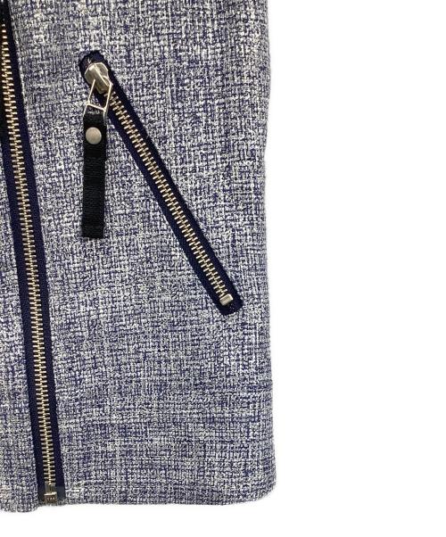 BURBERRY BLUE LABEL（バーバリー ブルー レーベル）BURBERRY BLUE LABEL (バーバリー ブルー レーベル) ダブルライダースジャケット ネイビー サイズ:38の古着・服飾アイテム
