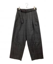 ssstein（シュタイン）の古着「BELTED WIDE STRAIGHT TROUSERS」｜グレー