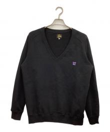 Needles（ニードルズ）の古着「L/S V NECK SWEAT C/PE JERSEY」｜ブラック