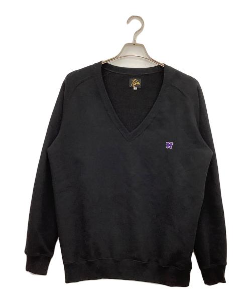Needles（ニードルズ）Needles (ニードルズ) L/S V NECK SWEAT C/PE JERSEY ブラック サイズ:Sの古着・服飾アイテム