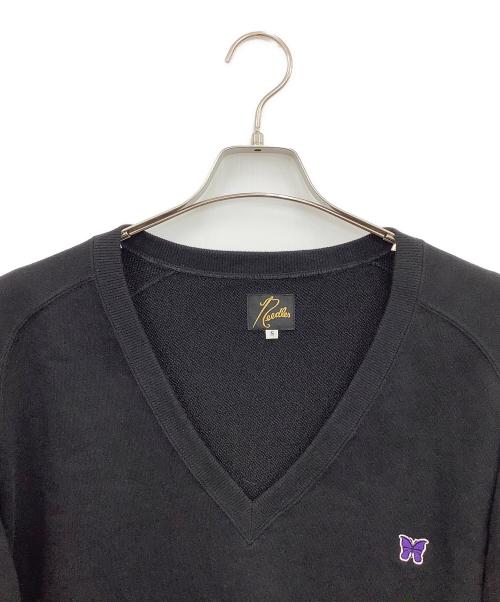 Needles（ニードルズ）Needles (ニードルズ) L/S V NECK SWEAT C/PE JERSEY ブラック サイズ:Sの古着・服飾アイテム
